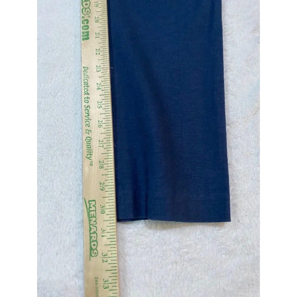 Paisley & Gray Mens Slim Fit Navy Blue Linen Blend Dress Pants Trousers 33x32 - Picture 2 of 9